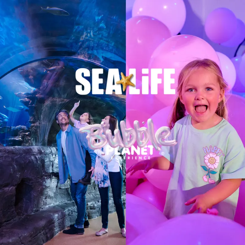 Bundle: Bubble Planet + SEA LIFE Aquarium in Arizona Mills
