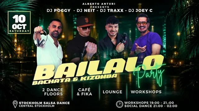 BAILALO – BACHATA & KIZOMBA | 10 OCTOBER