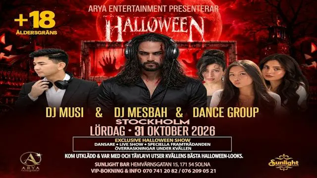 ARYA HALLOWEEN NIGHT 2026 – STOCKHOLM