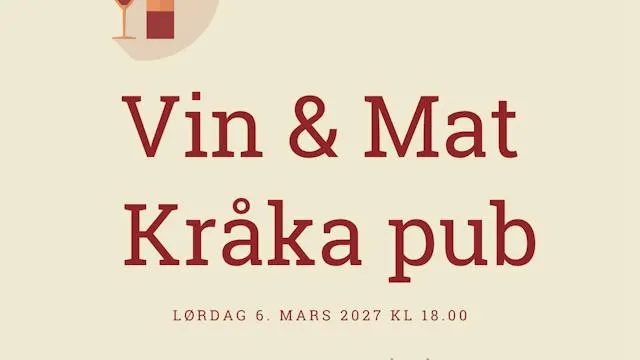 VINSMAKING PÅ KRÅKA PUB