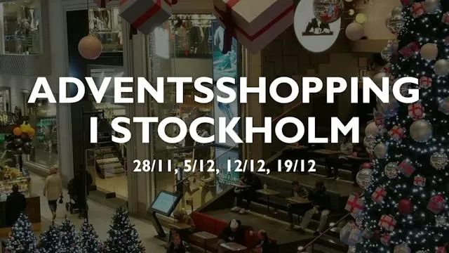 Adventsshopping i Stockholm - lördagar i advent.