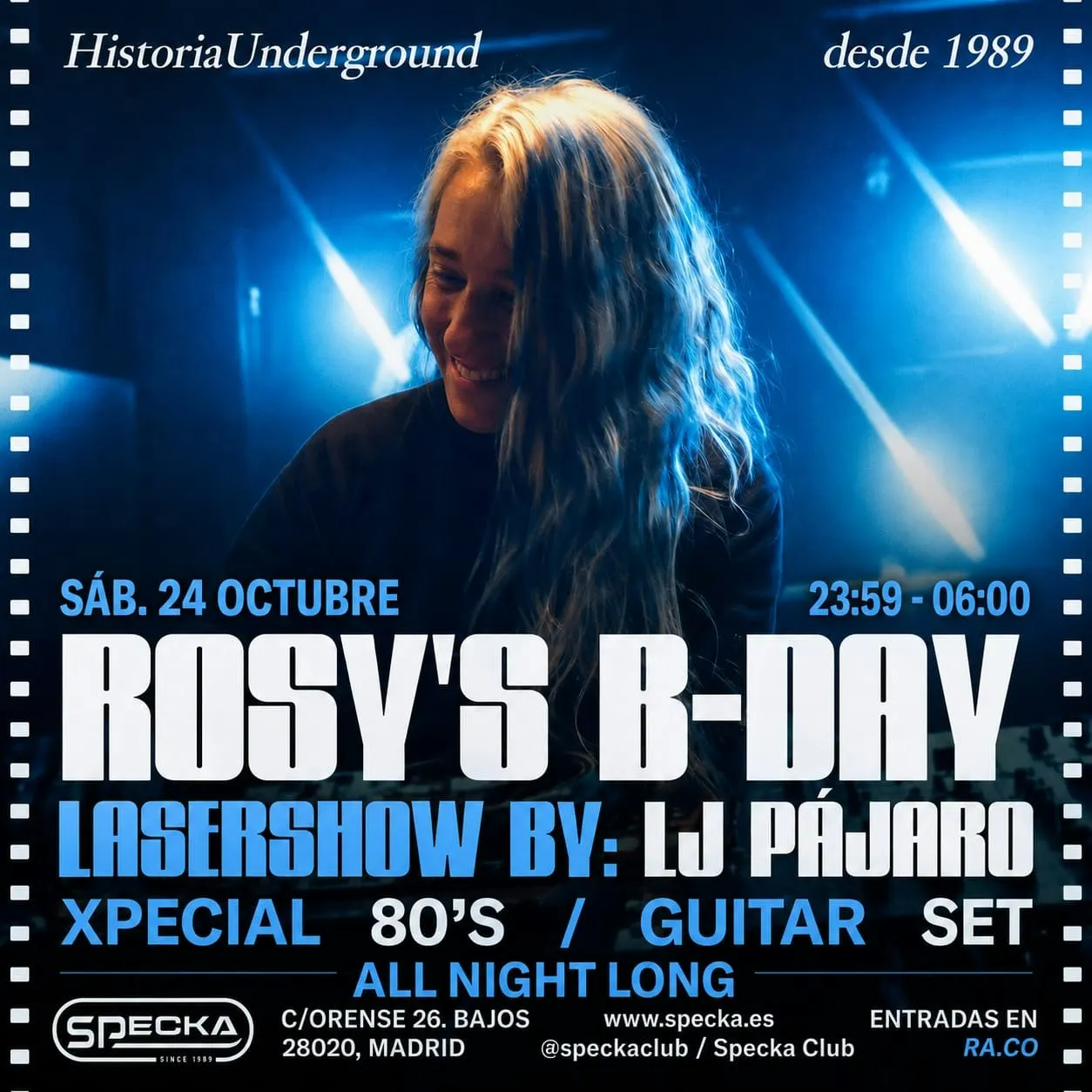 Rosy B-Day & LJ Pájaro 80's/Guitar all night long SOLD OUT (SOLO EN PUERTA)
