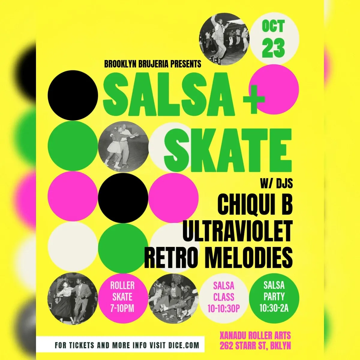 SALSA & SKATE hosted by Brooklyn Brujeria (skate + workshop + dance party)