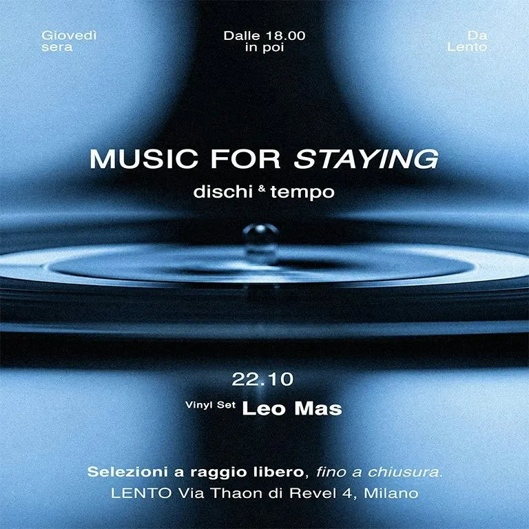 Music for Staying - dischi & tempo