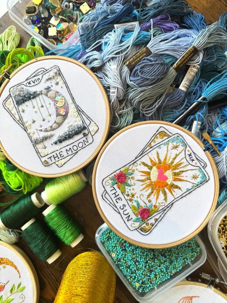 Tarot Card Embroidery Workshop at The Sutton Arms, Farringdon
