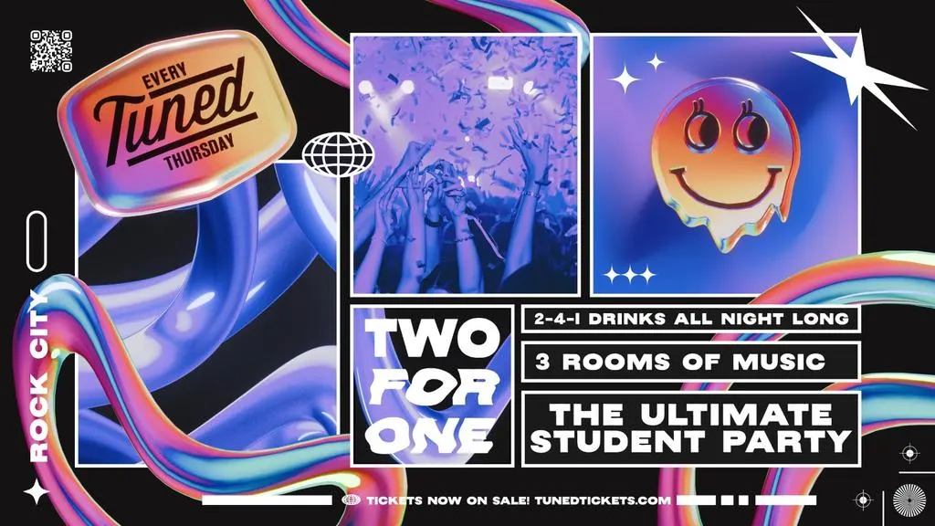 Tuned - Nottingham's Biggest Student Night - 2-4-1 Drinks All Night Long - (inc Silent Disco In Beta Room) 17/09/26