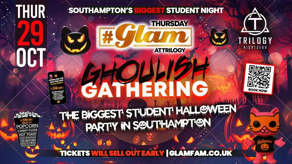 ๐ป Glam Thursdays | ๐ง๐ฆ๐โโฌ GLAM HALLOWEN 2026! ๐ง๐ฝโโ๏ธ๐๐ปSouthampton's Best Student Night! ๐ป ยฃ1 Shots All Night! ๐ฅ
