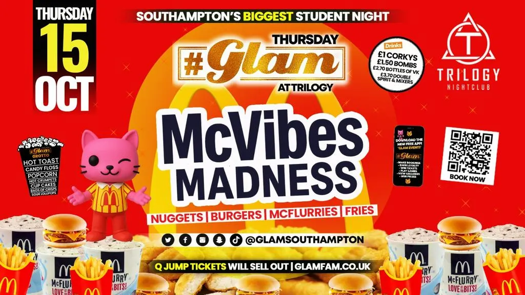 😻 Glam Thursdays | 😋 MACCIES TAKEOVER! 😋 Southampton's Best Student Night! 😻 £1 Shots All Night! 🥃