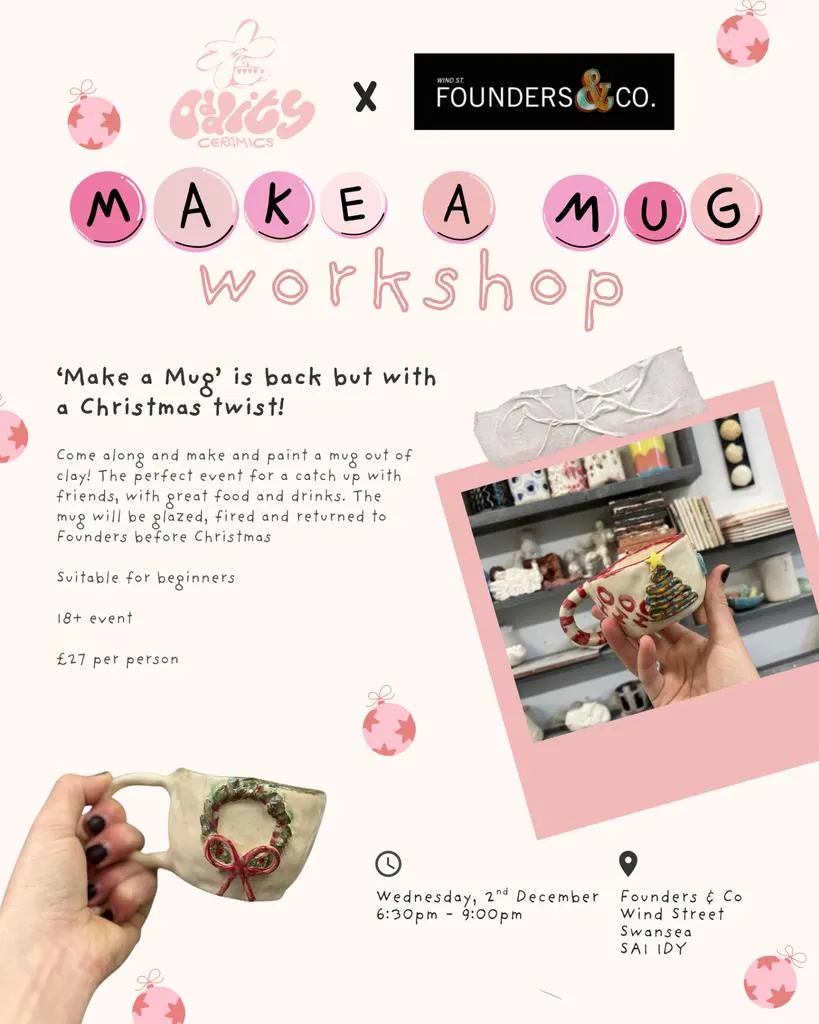 ‘Make a Mug’ Pottery Workshop @ Founders