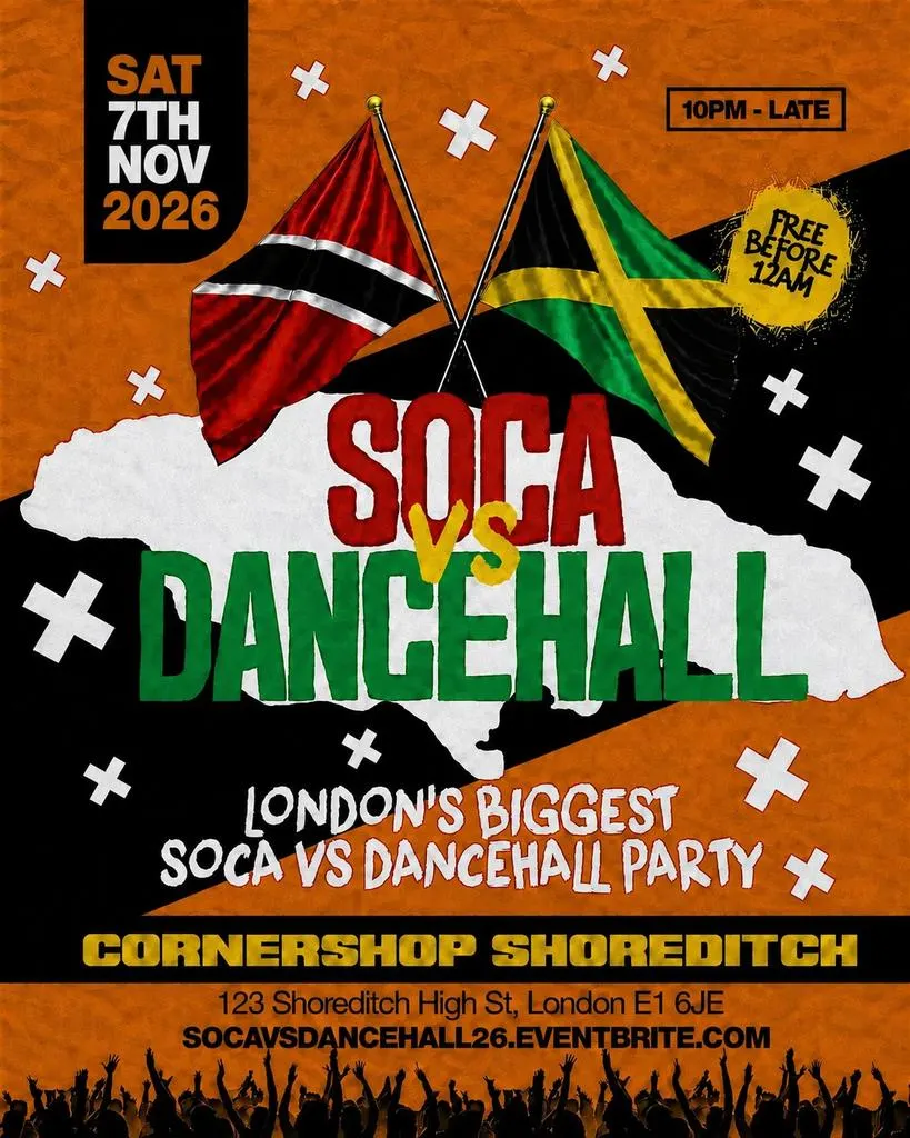 Soca Vs Dancehall Shoreditch – Everyone Free Before 12AM