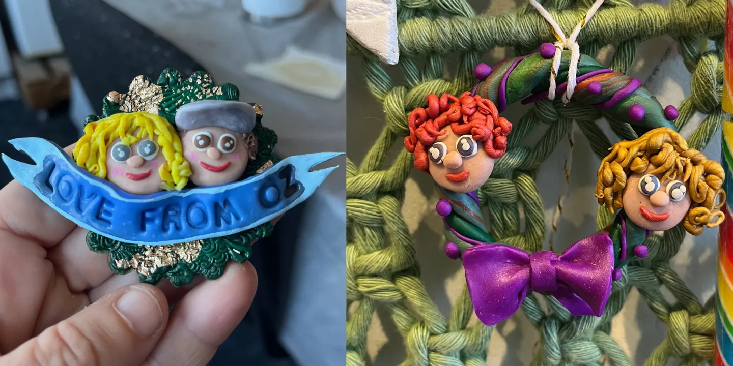 Personalised Polymer Clay Ornaments or Magnets with Maria