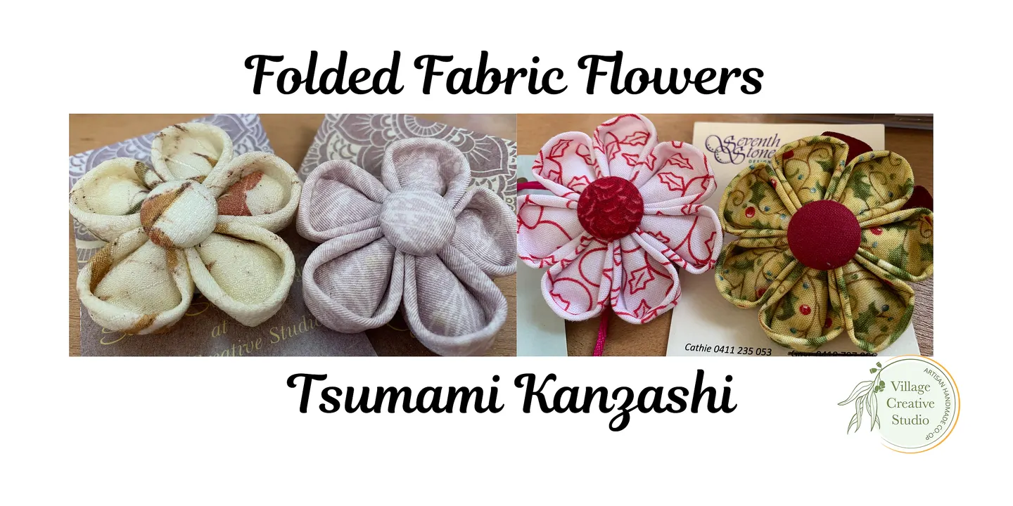 Tsumami Kanzashi Folded Fabric Flowers Class