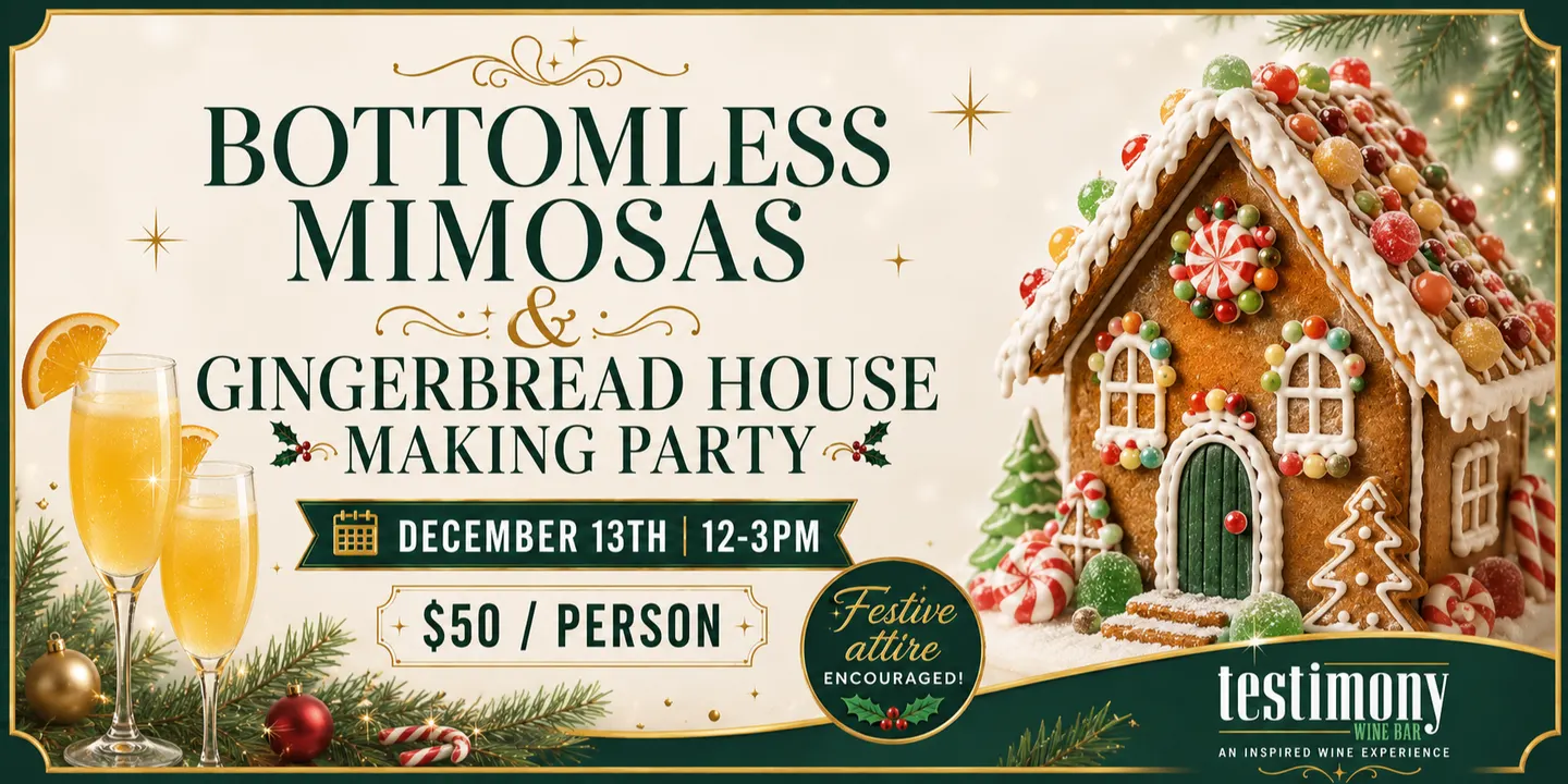 Bottomless Mimosas and Gingerbread House Making Party