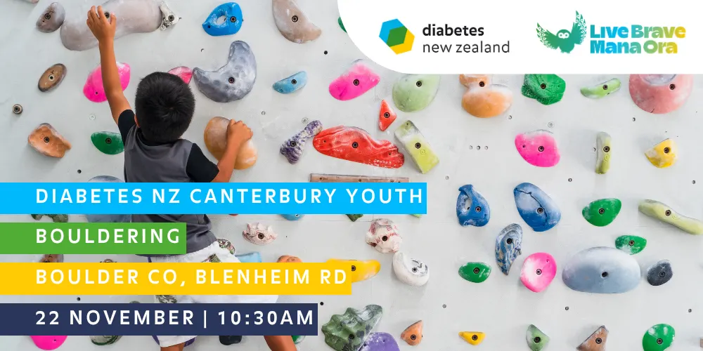Diabetes NZ Canterbury Youth: Bouldering