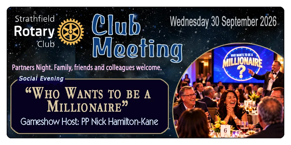 Rotary Club of Strathfield Club Meeting 30 September 2026