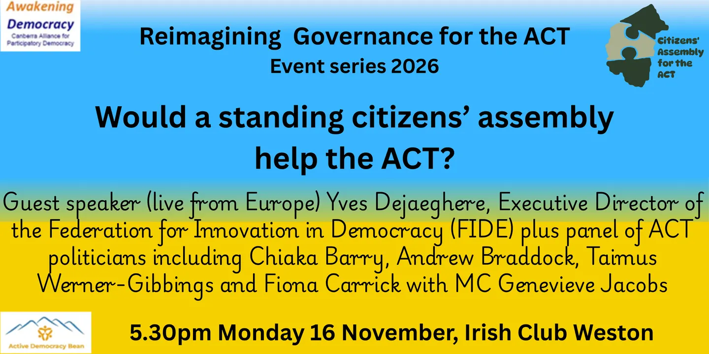 Would a standing citizens' assembly help the ACT?