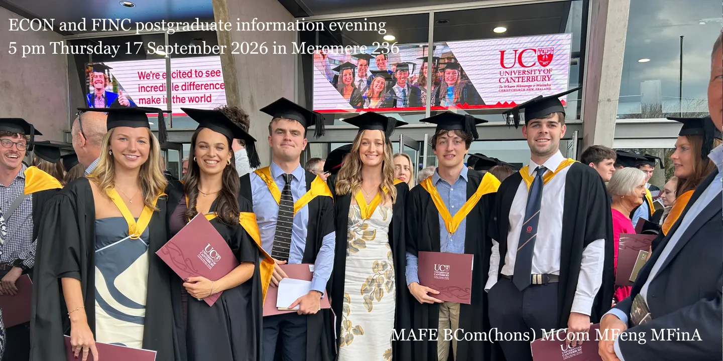 ECON and FINC postgraduate information event 2026