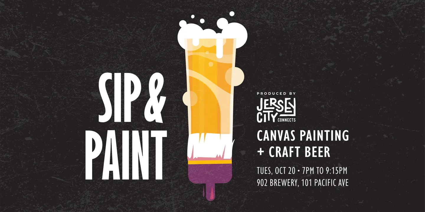 Jersey City Connects | Halloween Paint & Sip: Black Cat Moonlight Art Night
