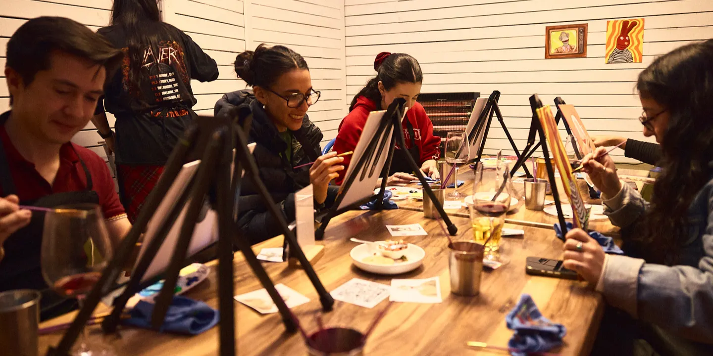 Set Menu (3 couses) + 2H Painting experience