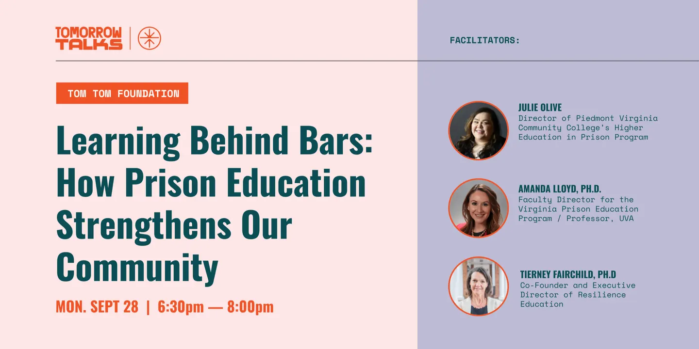 Tomorrow Talks | Learning Behind Bars: How Prison Education Strengthens Our Community