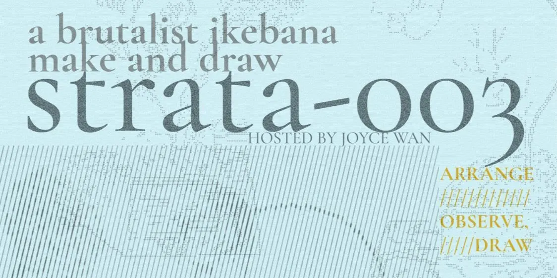 STRATA-003 | Brutalist Ikebana Still Life Workshop