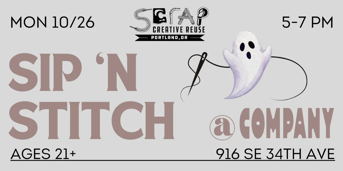 Sip 'n Stitch: Hand Sewing Social at COMPANY WINE BAR! (Felt Halloween Crafts! 👻) 🍷🪡 (21+)