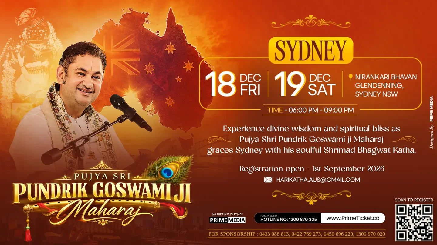 Pujya Shri Pundrik Goswami Ji Maharaj Sydney