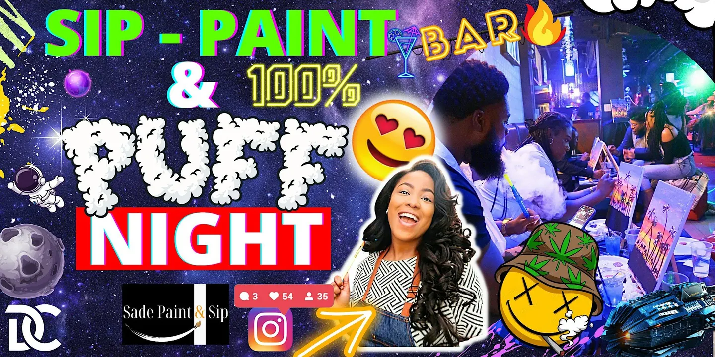 Paint & Puff Night on H Street | Sip, Smoke & Paint in Washington, DC 2