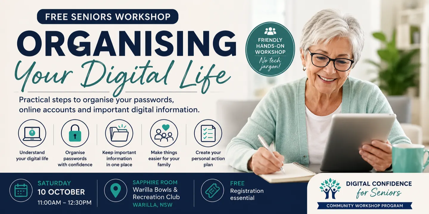 Organising Your Digital Life | Warilla | FREE Workshop