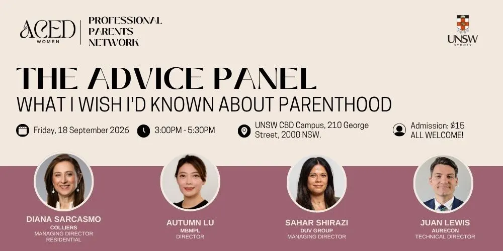 ACED Women PPN | The Advice Panel - What I Wish I'd Known About Parenthood