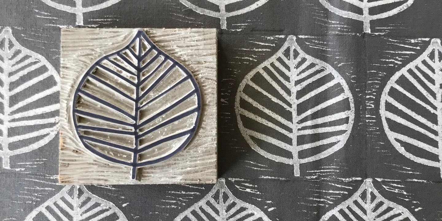 Printmaking with Plants: Lino Print for Textiles
