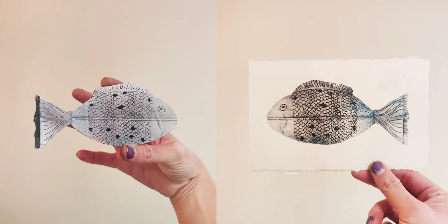 Print a fish! DIY printmaking with Emilie