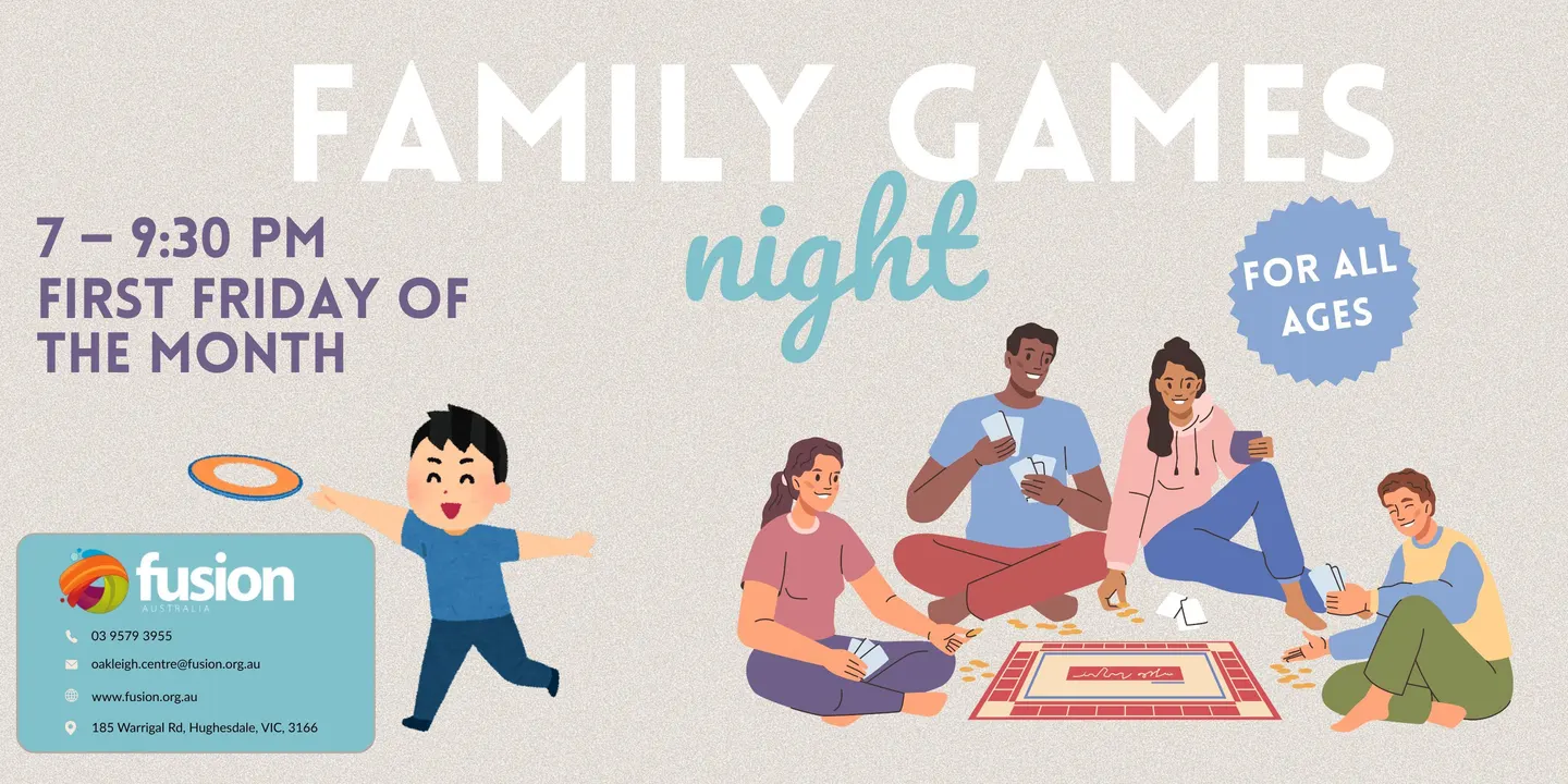 First Friday of Each Month Family Games Night