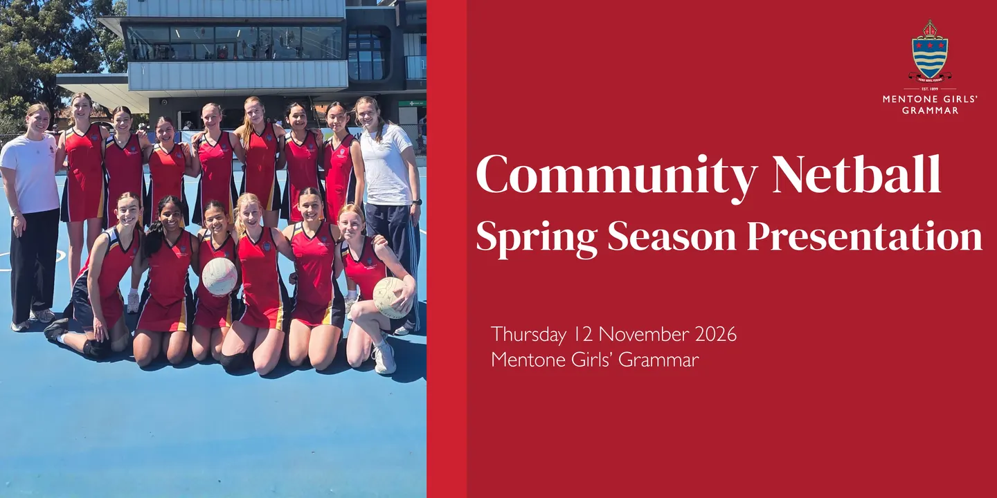 Community Netball Presentation - End of Year Celebration - 2026