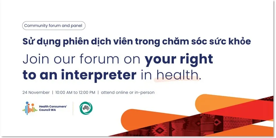 HCC and NAATI Panel Forum on the use of Interpreters in Healthcare