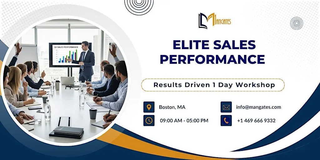 Elite Sales Performance – Results Driven 1 Day Workshop in Boston, MA