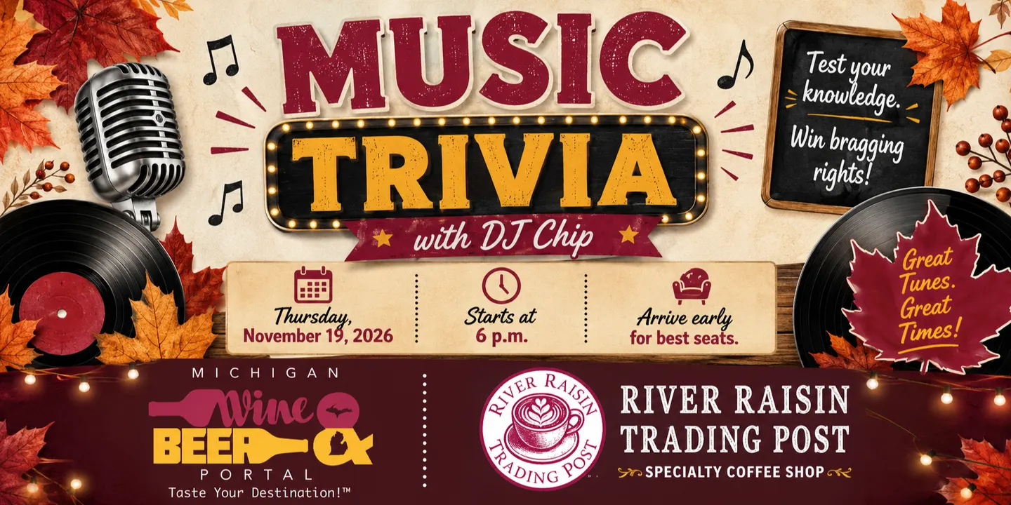 Music Trivia - Thursday, November 19, 2026 from 6-8 p.m.