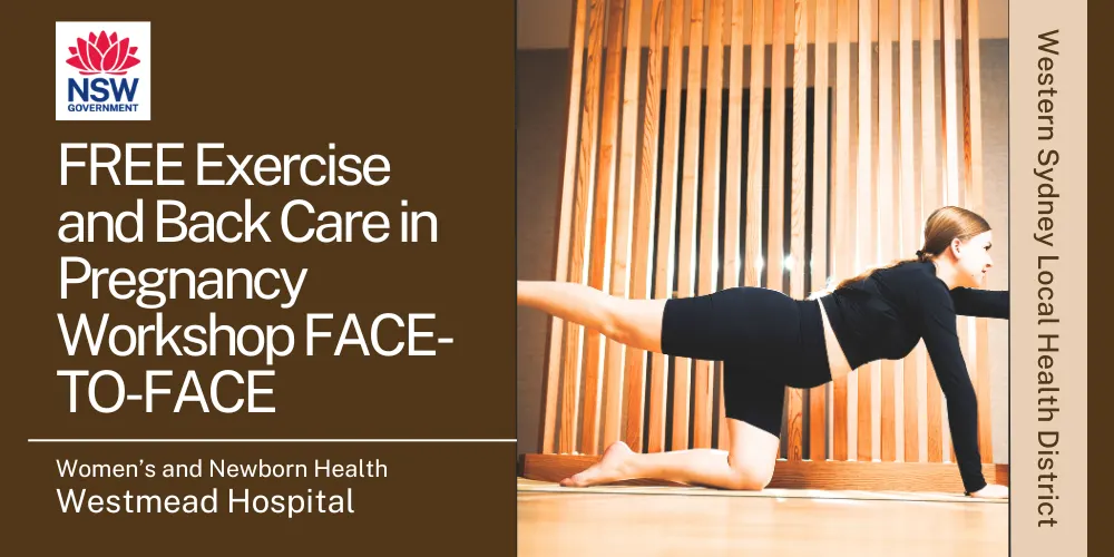 FREE Exercise and Backcare in Pregnancy Thursday FACE-TO-FACE 10th December 2026