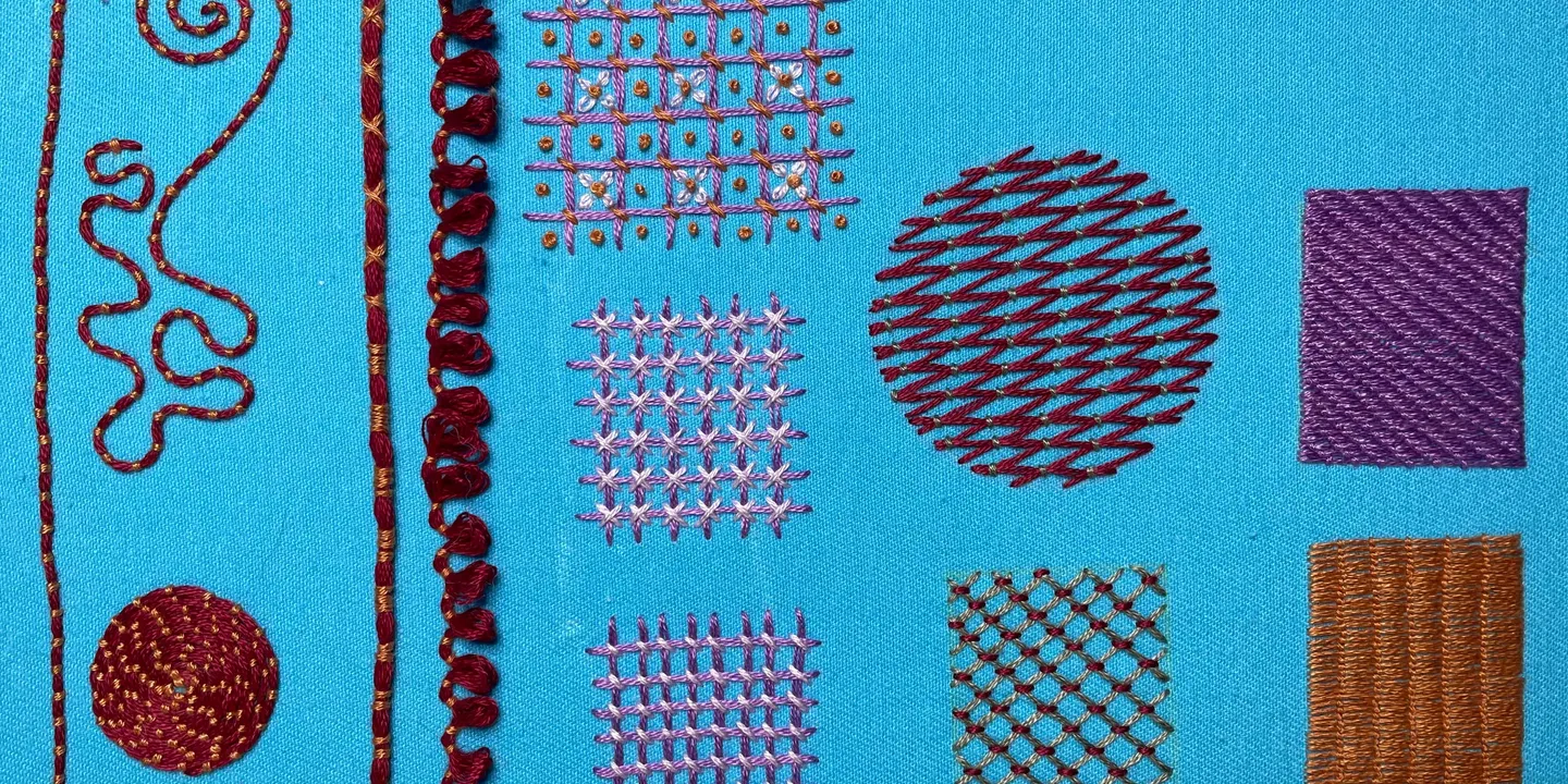 Embroidery Foundations - Crossed, Looped, Woven Stitches