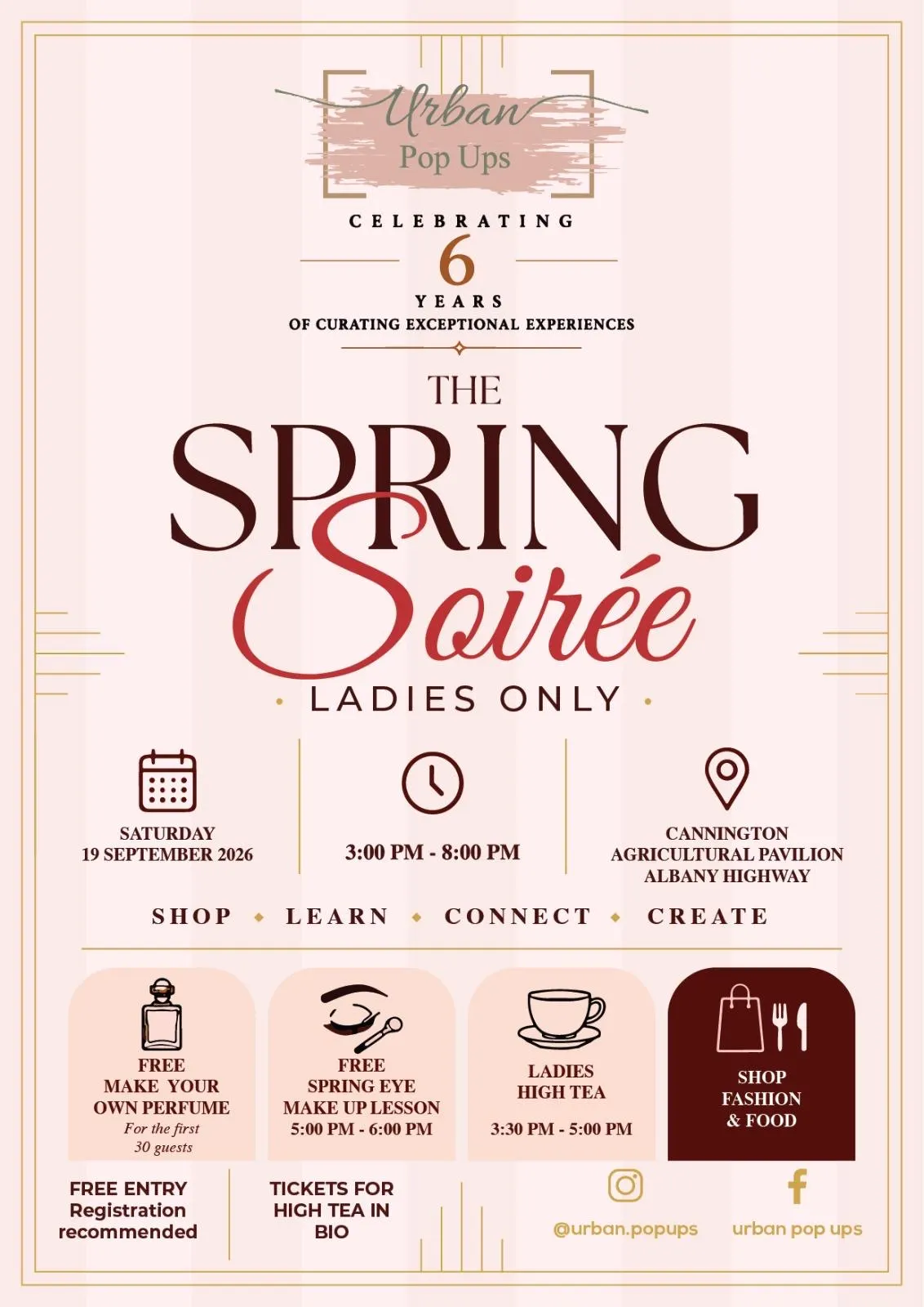 Urban Pop Ups Ladies Spring Soiree