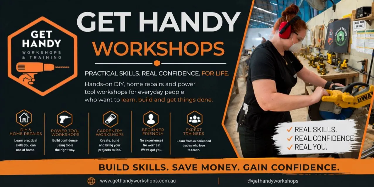 Get Handy – Beginners DIY & Home Repairs Workshop | Melbourne 19th September