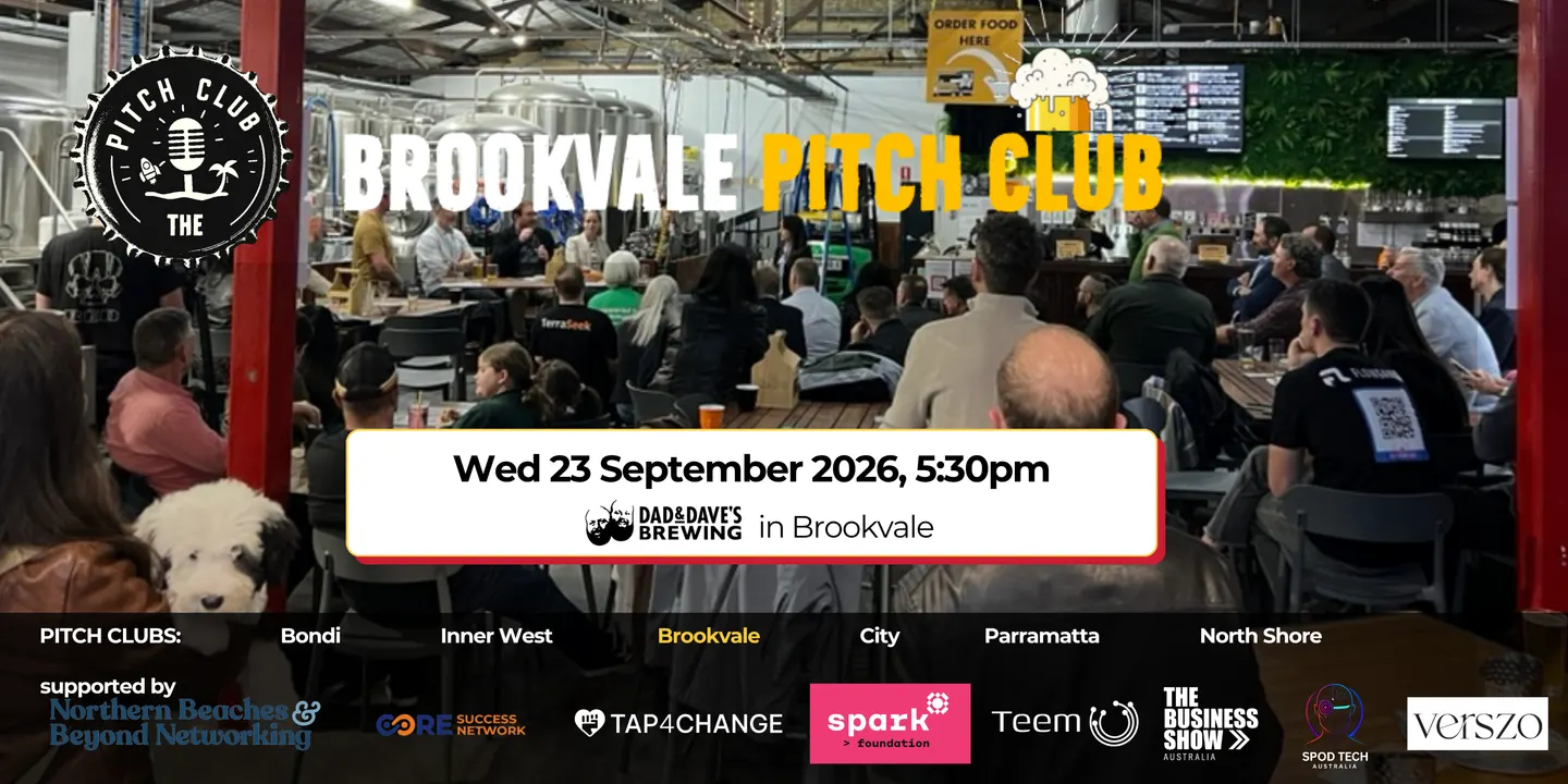 Brookvale Pitch Club at Dad & Dave's Brewing - Sept 23rd
