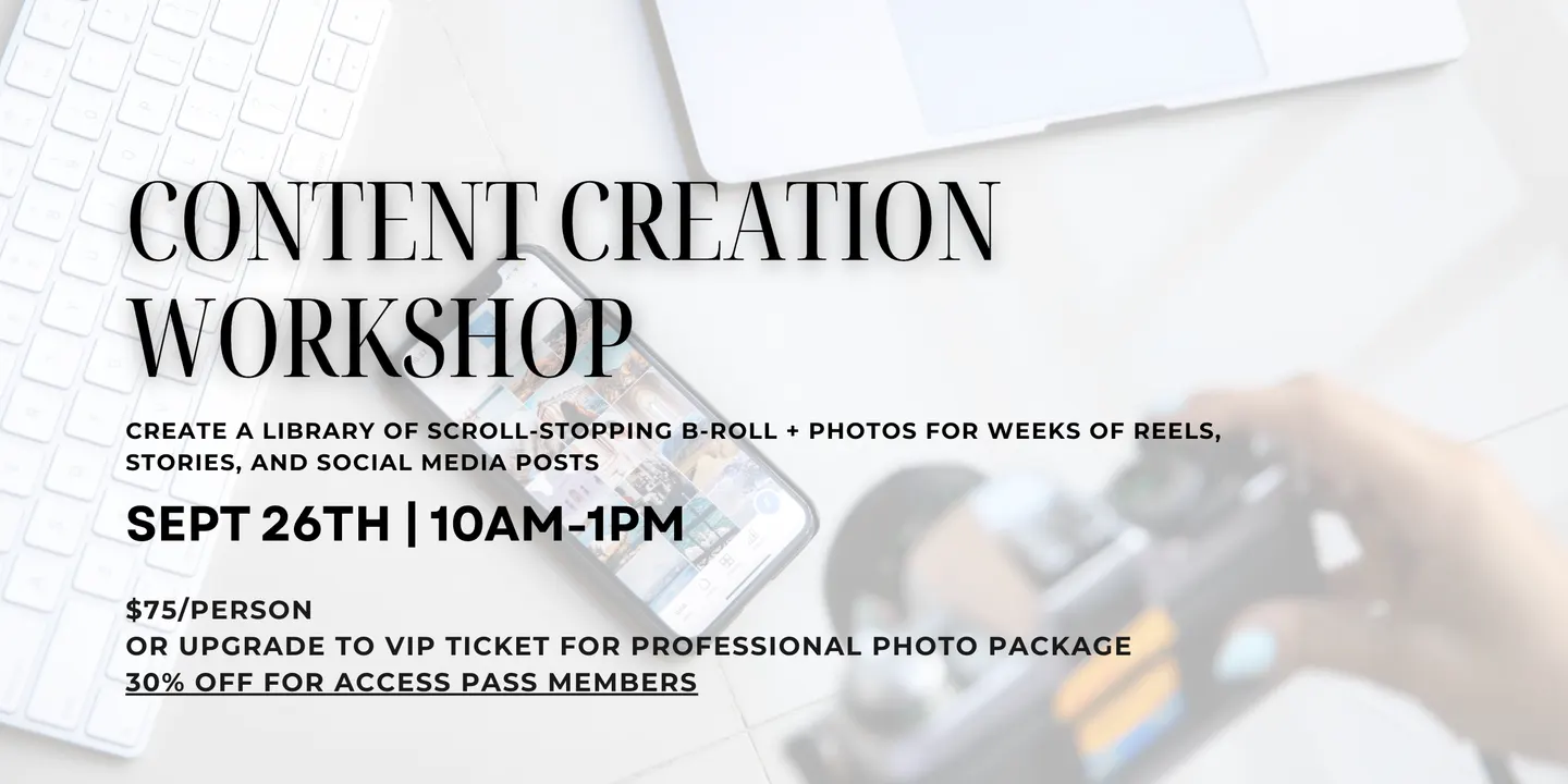 Content Creation Workshop hosted by Women R.I.S.E. at Contour Clubhouse