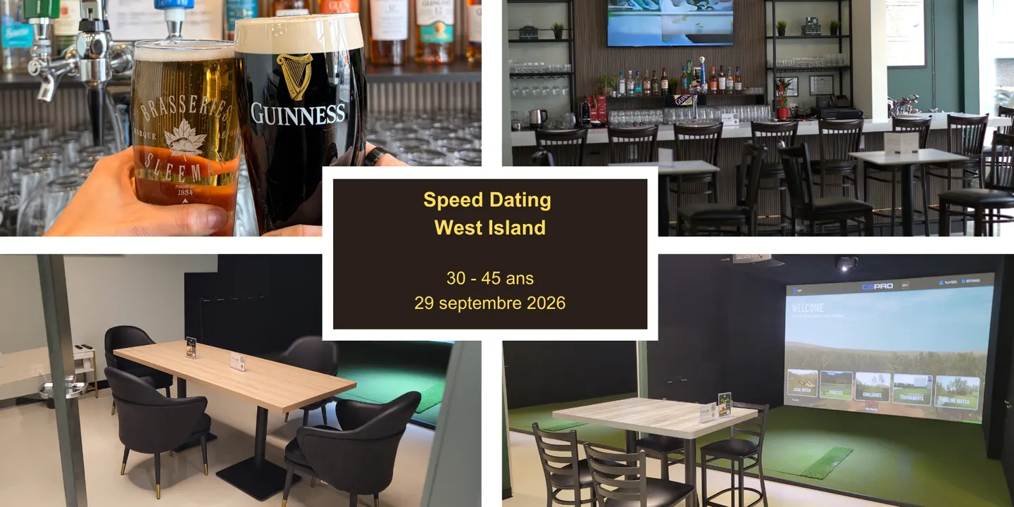 Speed Dating West Island 30 - 45 ans, 29 septembre 2026