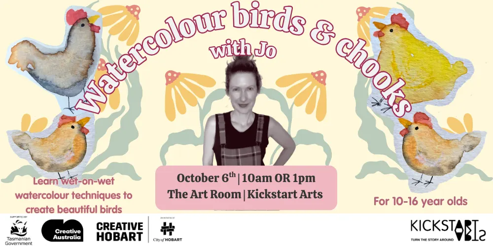 Watercolour Birds and Chooks with Jo - ages 10-16 years