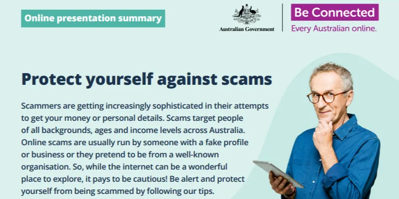Protect yourself against scams (webinar) - October 2026