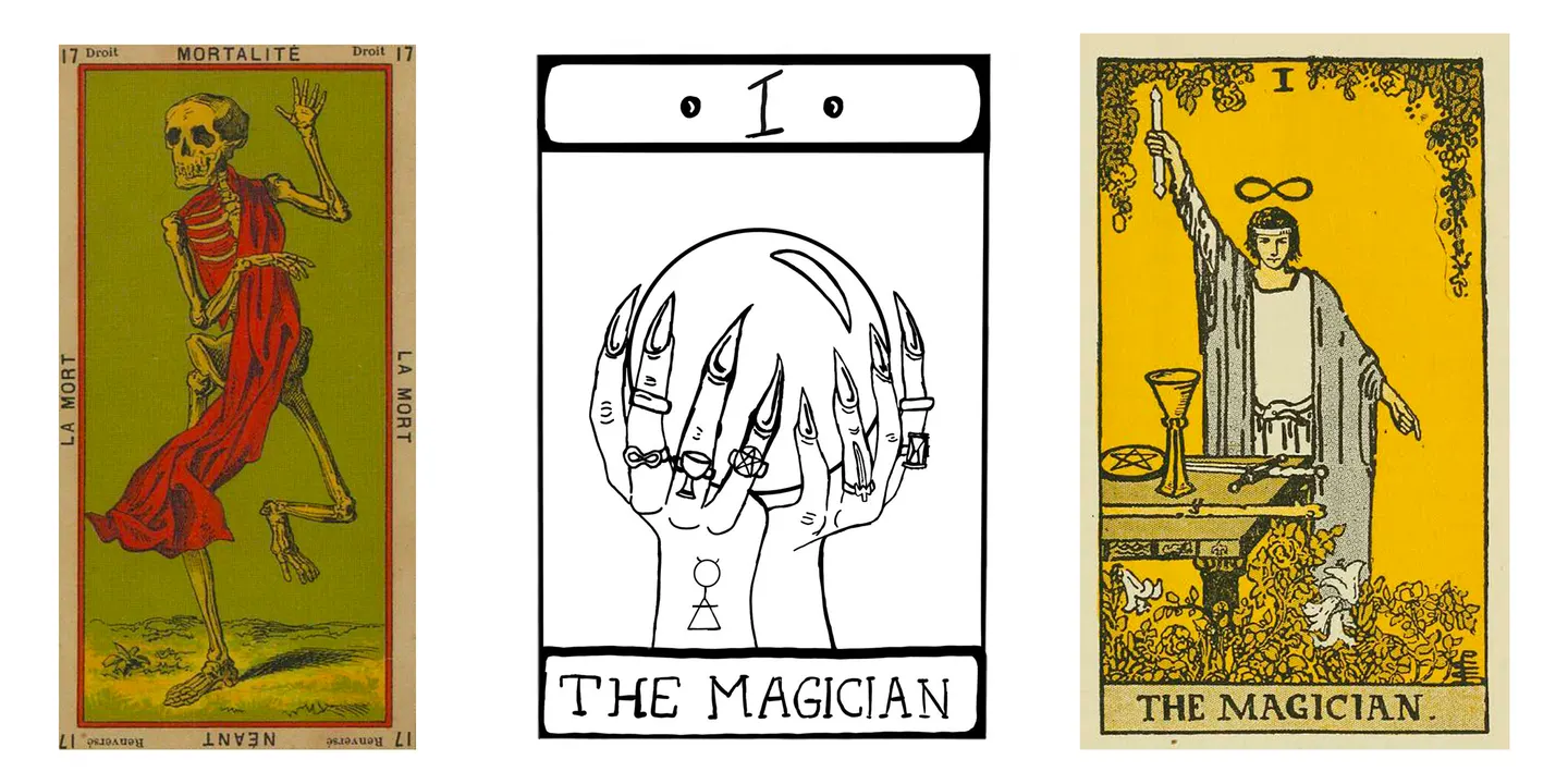 Tarot card illustration 102: Magician and Death with Emilie