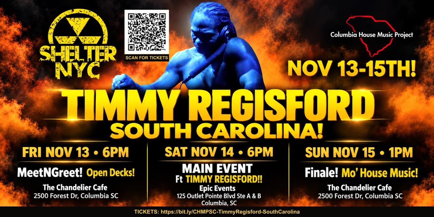 TIMMY REGISFORD - South Carolina!!! Veterans Day Wknd!!