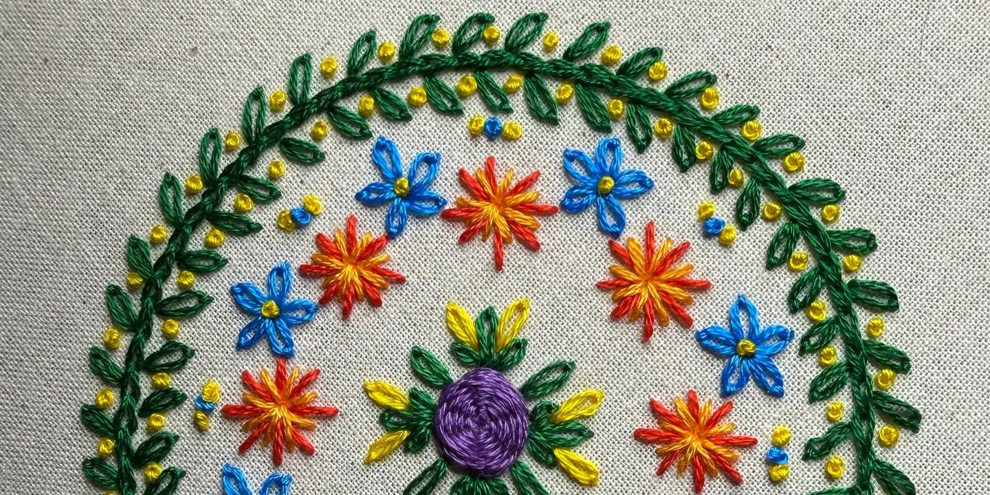 Beginning Embroidery - Flower Mandala