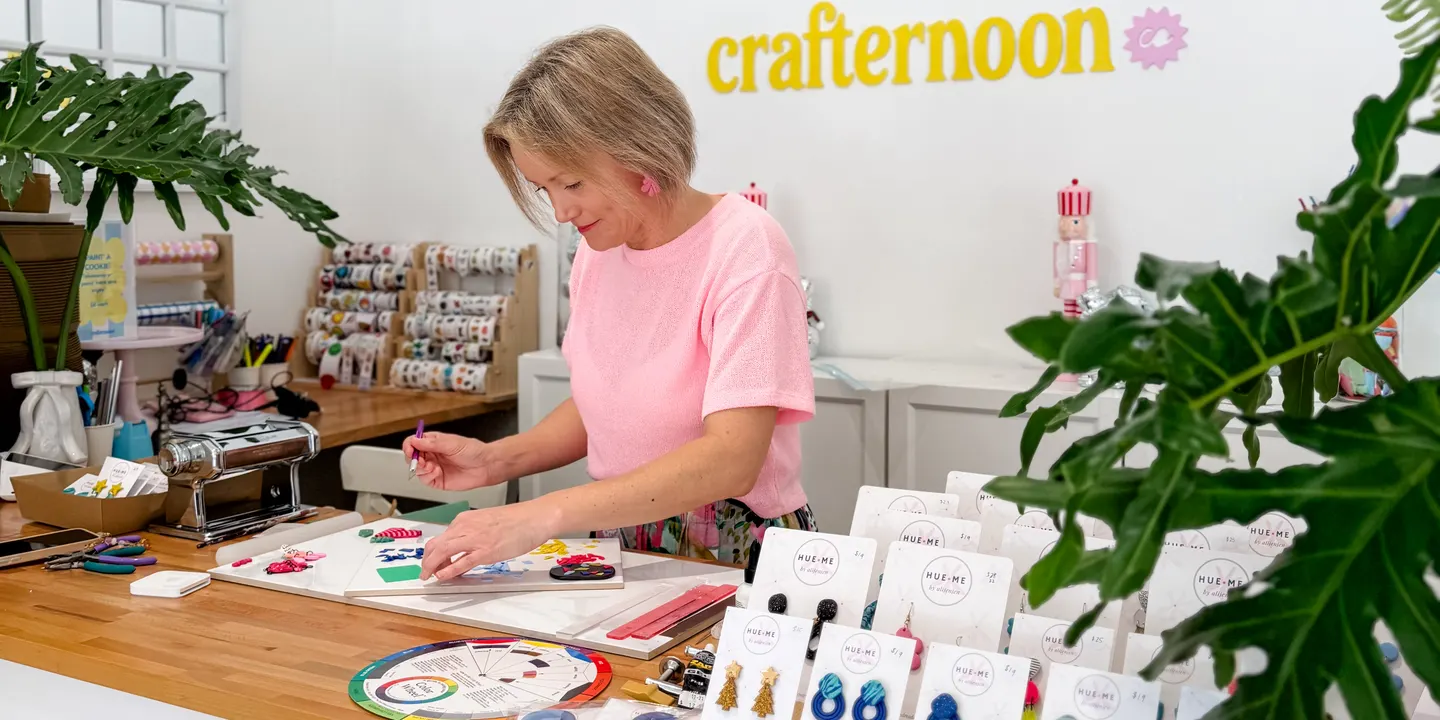 Festive Polymer Clay Earring or Brooch Workshop